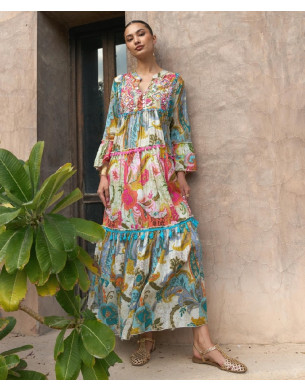 Colorful beaded kaftan 